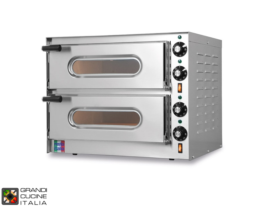  Electric static Oven "SMALL/G2" - Double Chamber - Internal Dimensions Cm 41x36x11h