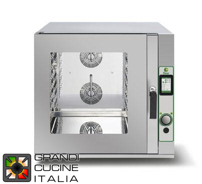  Mixed touch convection/direct steam oven 6 trays - 380V