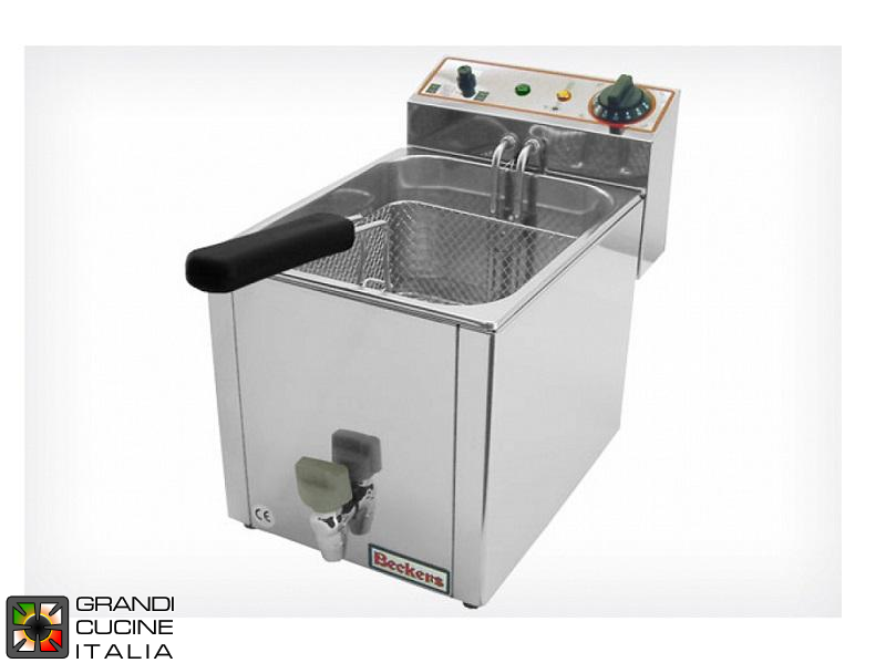  Stainless steel electric fryer - Capacity 10 liters - Extractable basin