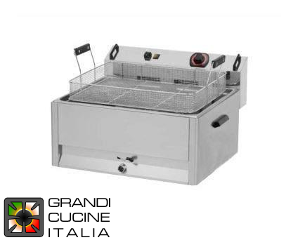  Electric fryer - For pastry - Capacity 30 lt - Oil drain cock
