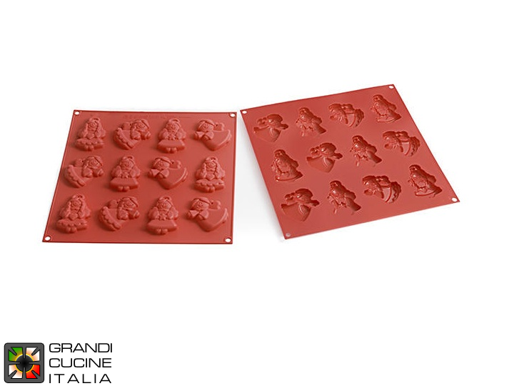  Food-safe Silicone mold for N°12 Angel Cookies 79,5x48,5x15h mm - HSH06