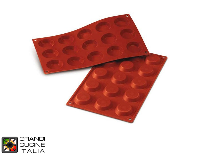  Food-safe Silicone mold for N°15 Mini-Tartelette Ø45 h 10 mm - SF013