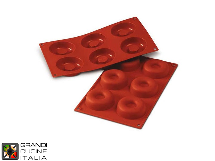  Food-safe Silicone mold for N°6 Savarin Ø72 h 23 mm - SF012