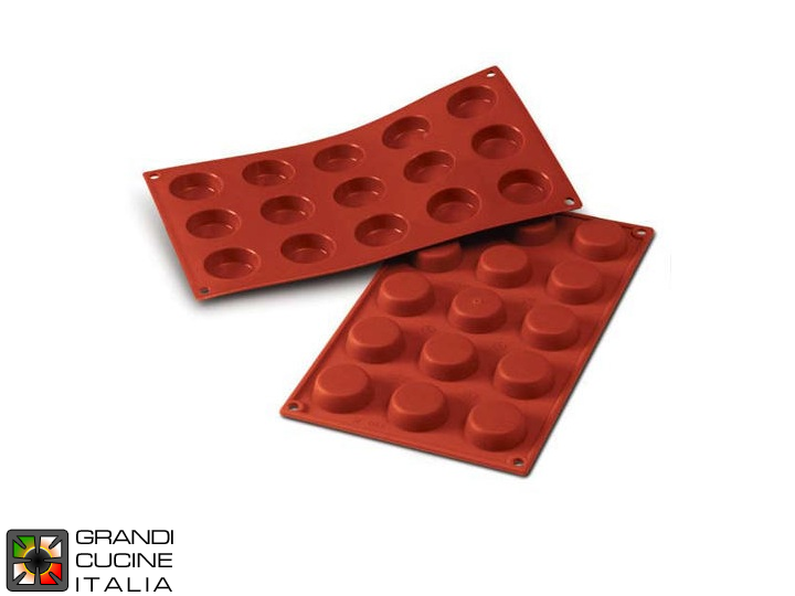  Stampo in silicone alimentare per N°15 Flan Ø40 h 13 mm - SF043