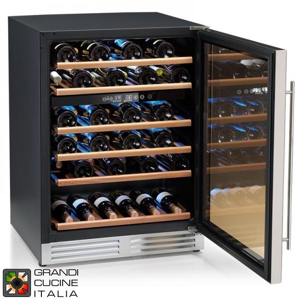  Wine cellar - double temperature 5-12 / 12-18 ° C - 51 bottles