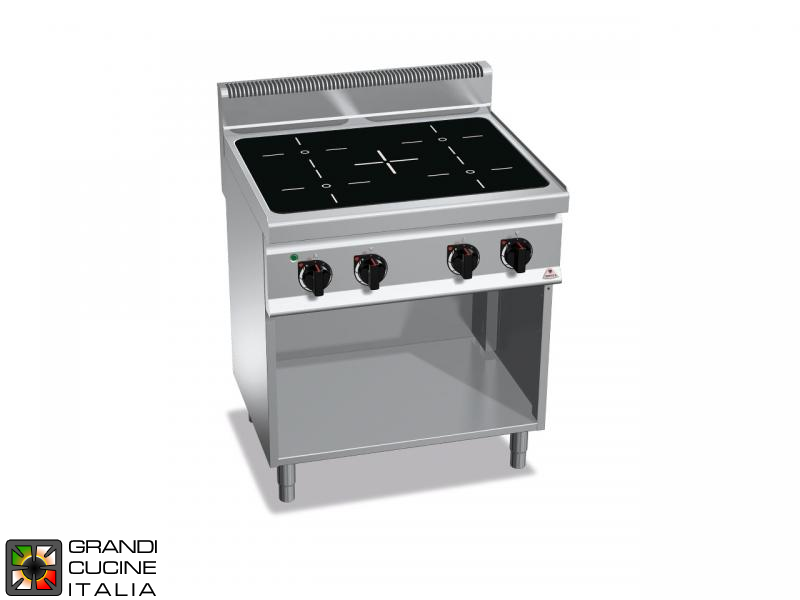 Infrared Electric Stove - 4 Zones - Open Cabinet