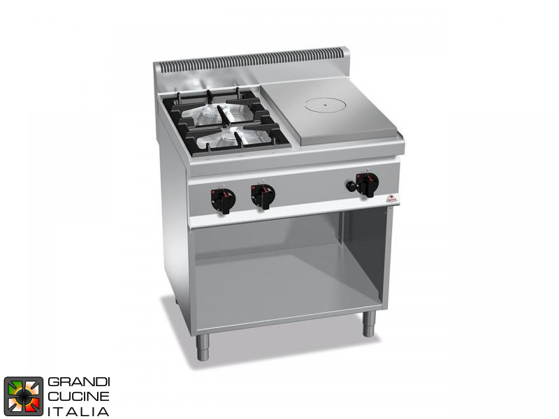  Gas Solid Top - 2 Burners - Open Cabinet
