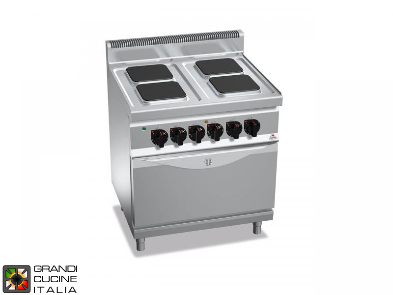 Electric Stove - 4  Square Plates - Static Electric Oven GN 2/1