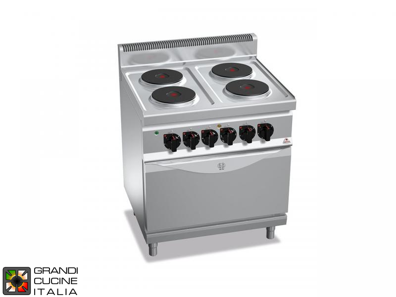  Electric Stove - 4  Round Plates - Static Electric Oven GN 2/1