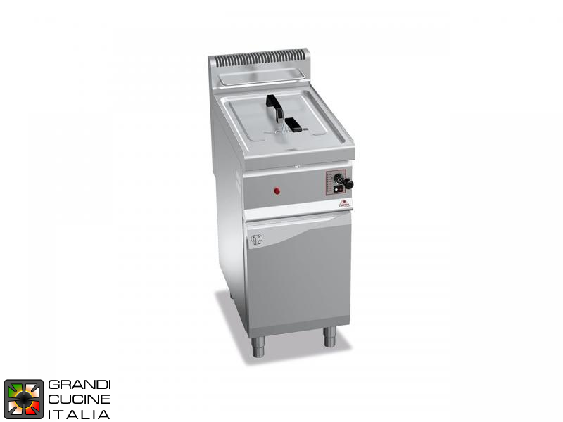  Gas Fryer - 1 Tank - Open Cabinet - Direct Heating - Capacity 10 Liters - Turbo 6,9KW - Piezoelectric ignition
