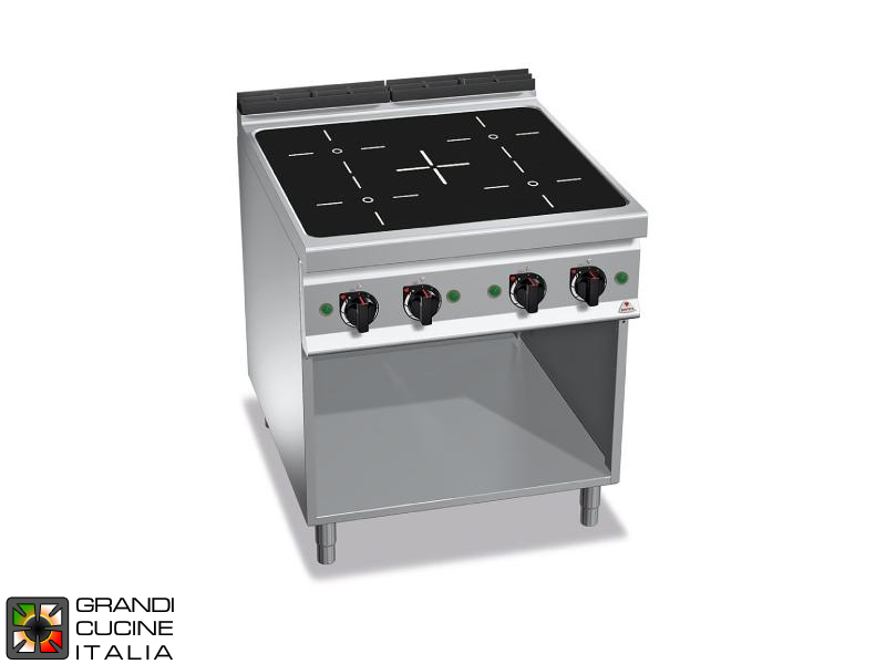  Induction Electric Stove - 4 Zones - Open Cabinet