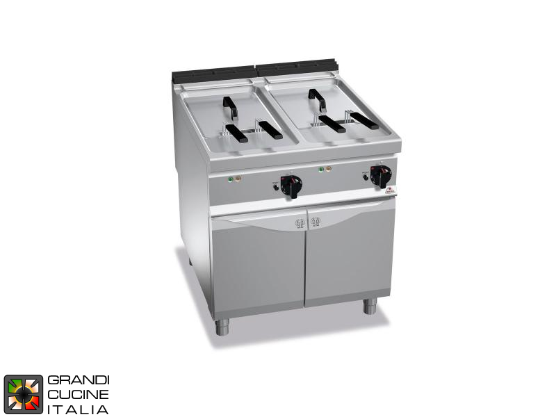  Electric Fryer - 2 Tanks - Direct Heating - Capacity 22+22 Liters