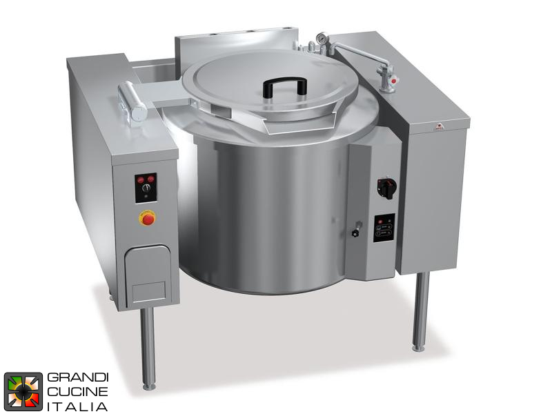  Gas Boiling Pot - Indirect Heating - Capacity 150 Liters - Tilting Pot