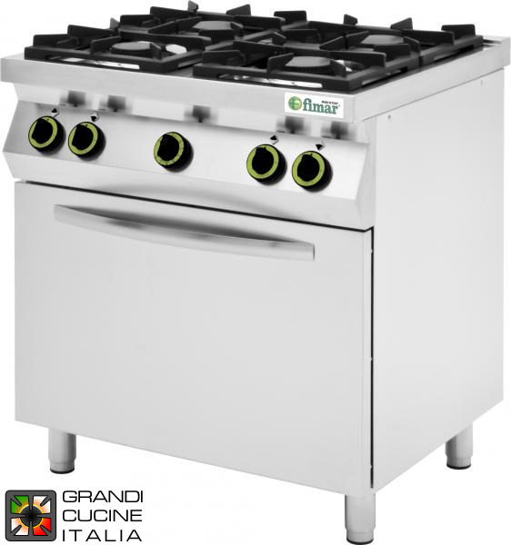  Gas cooker with 4-burner electric oven