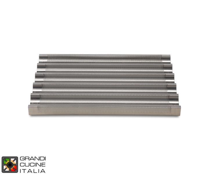  5-channel perforated baguette tray 60x40 H38