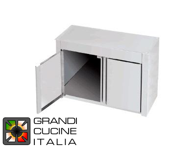  Support Open stainless steel with 2 doors