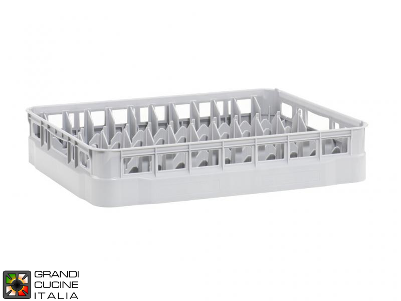  Plastic basket for 22 dishes - Dim. mm 500x600x100