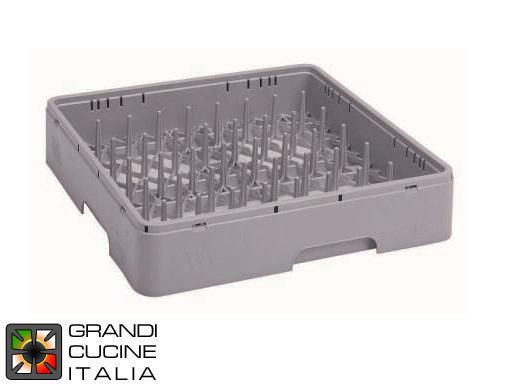  Plastic basket for 18 dishes - Dim. mm 500x500x100