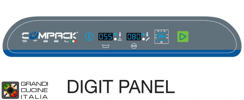  Pass-through dishwasher - Basket 50x50 - DIGIT control panel