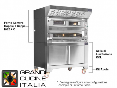  Basic Electromechanical Double Chamber Oven with Hood - Internal Dimensions 70x70 Cm