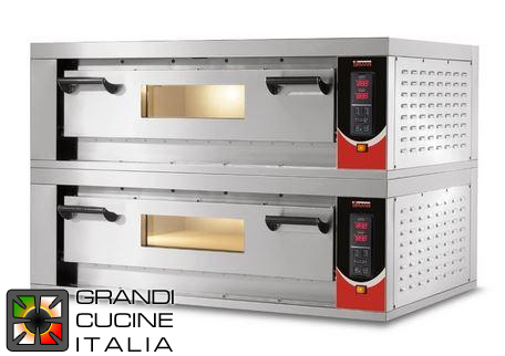  Pizza oven Vesuvio 85x70 - 2 chambers  - 380V
