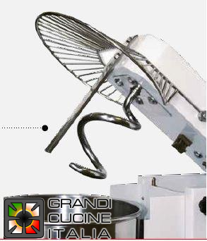  Spiral mixer - tilting head and removable bowl IR22 2V - capacity 22 lt - double speed