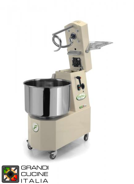  Spiral mixer with tilting head 38 Kg - three-phase