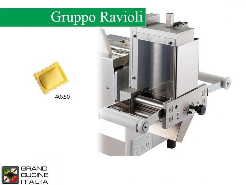  Gruppo Ravioli Automatico - Formato 40x50 mm - Produttività Indicativa 20 Kg/Ora