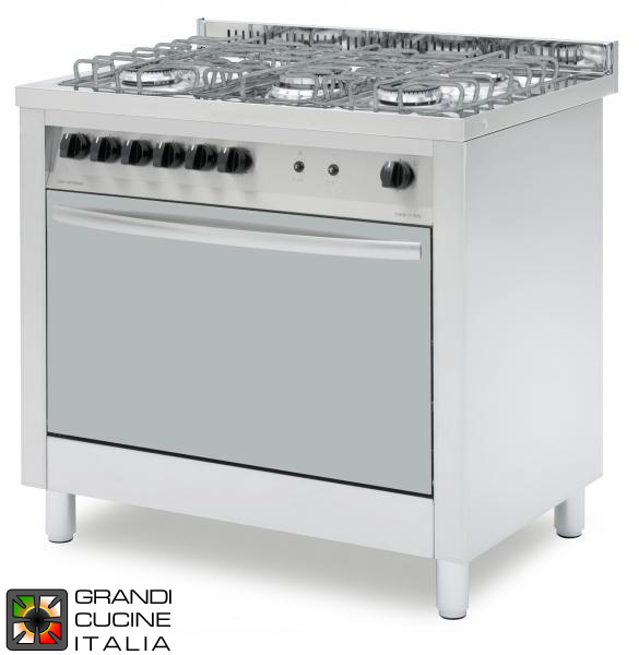  5-burner gas cooker with giant fan-assisted gas oven