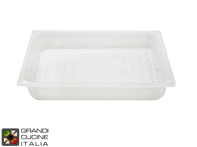  Polypropylene GN 1\1 false bottom Container for Fish - Height 15 Cm