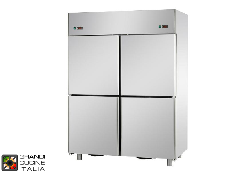  Dual Temp Refrigerated Cabinet - 1400 Liters - Temperature 0 / +10 °C - Four Doors - Ventilated Refrigeration