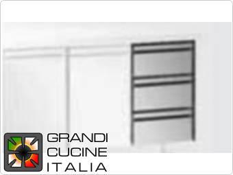 GN - Cassetti in Acciaio Inox 3 x 1/3