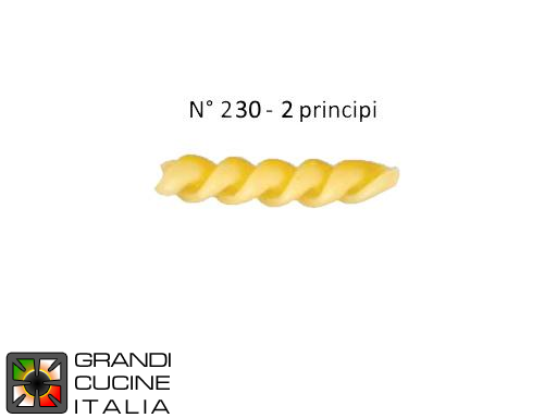  Bronze die for Fusilli for D45-C 2.0 extruder