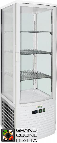  Ventilated display case on 4 sides - 3 shelves - 235 lt