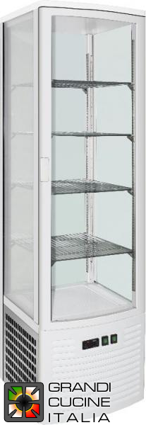  Ventilated display case on 4 sides - 4 shelves - 280 lt