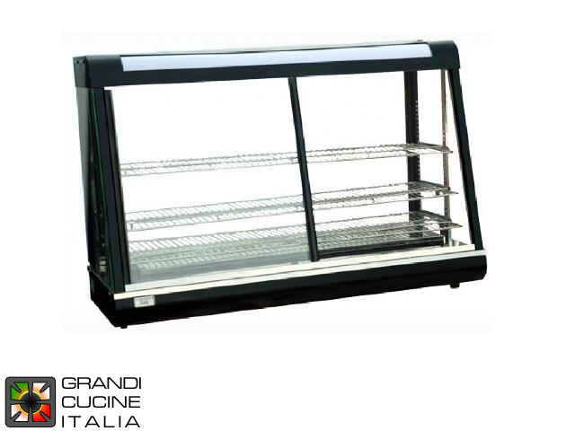  Hot Showcase - 3 extractable and adjustable shelves - Width 90 Cm - Temperature Range 30 / 110°C