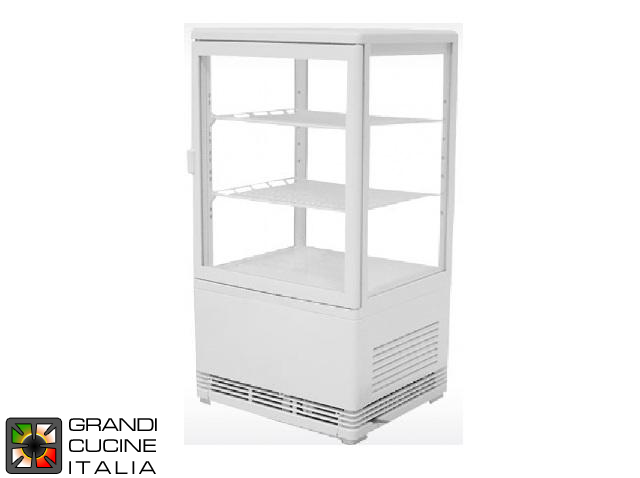  Vertical Refrigerated Cabinet - 2 Adjustable Shelves - Temperature Range +2/+12 °C - White Color